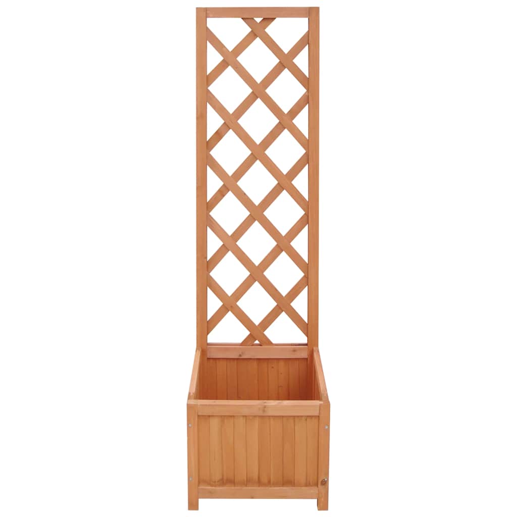 Planter with Trellis 40x30x135 cm Solid Wood Fir