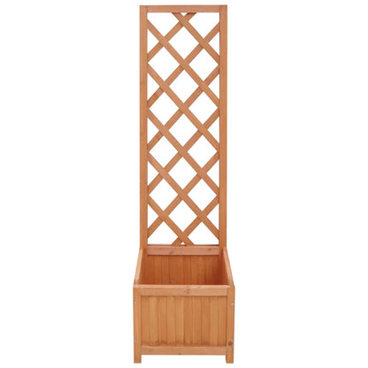 Planter with Trellis 40x30x135 cm Solid Wood Fir