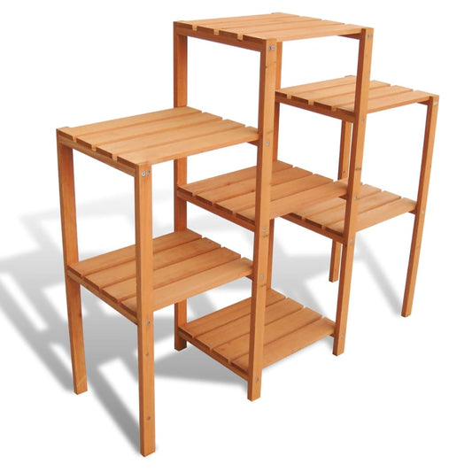 Planter | Brown | Solid fir wood | 97x31x87 cm | Shelving | Plant Stand