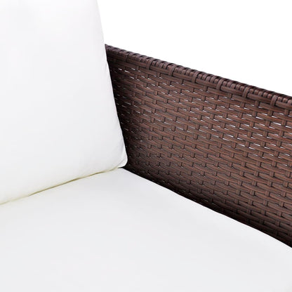 Garden Sofa | Brown | PE Rattan | Three-piece set | Light Weight
