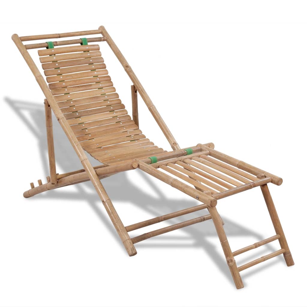 Sun Lounger | Natural Bamboo | Bamboo | Full size | Foldable