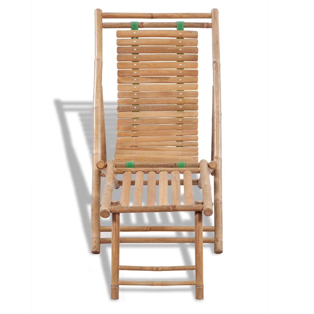 Sun Lounger | Natural Bamboo | Bamboo | Full size | Foldable