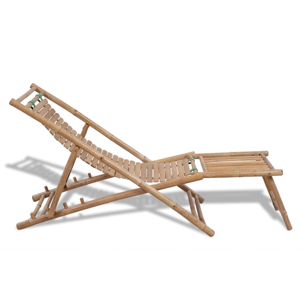 Sun Lounger | Natural Bamboo | Bamboo | Full size | Foldable