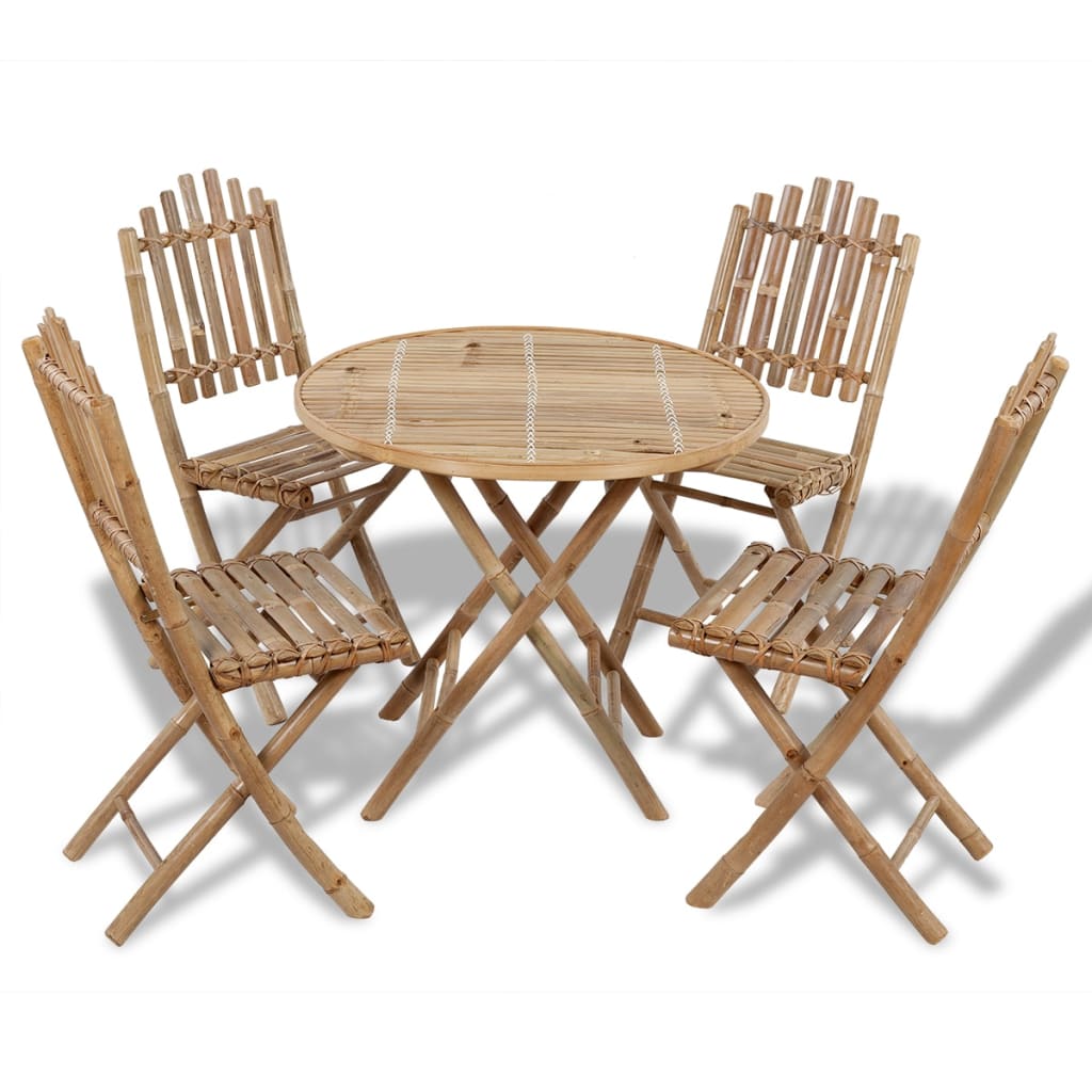 Garden Furniture Set | Natural Bamboo | Solid Bamboo | Medium | Foldable