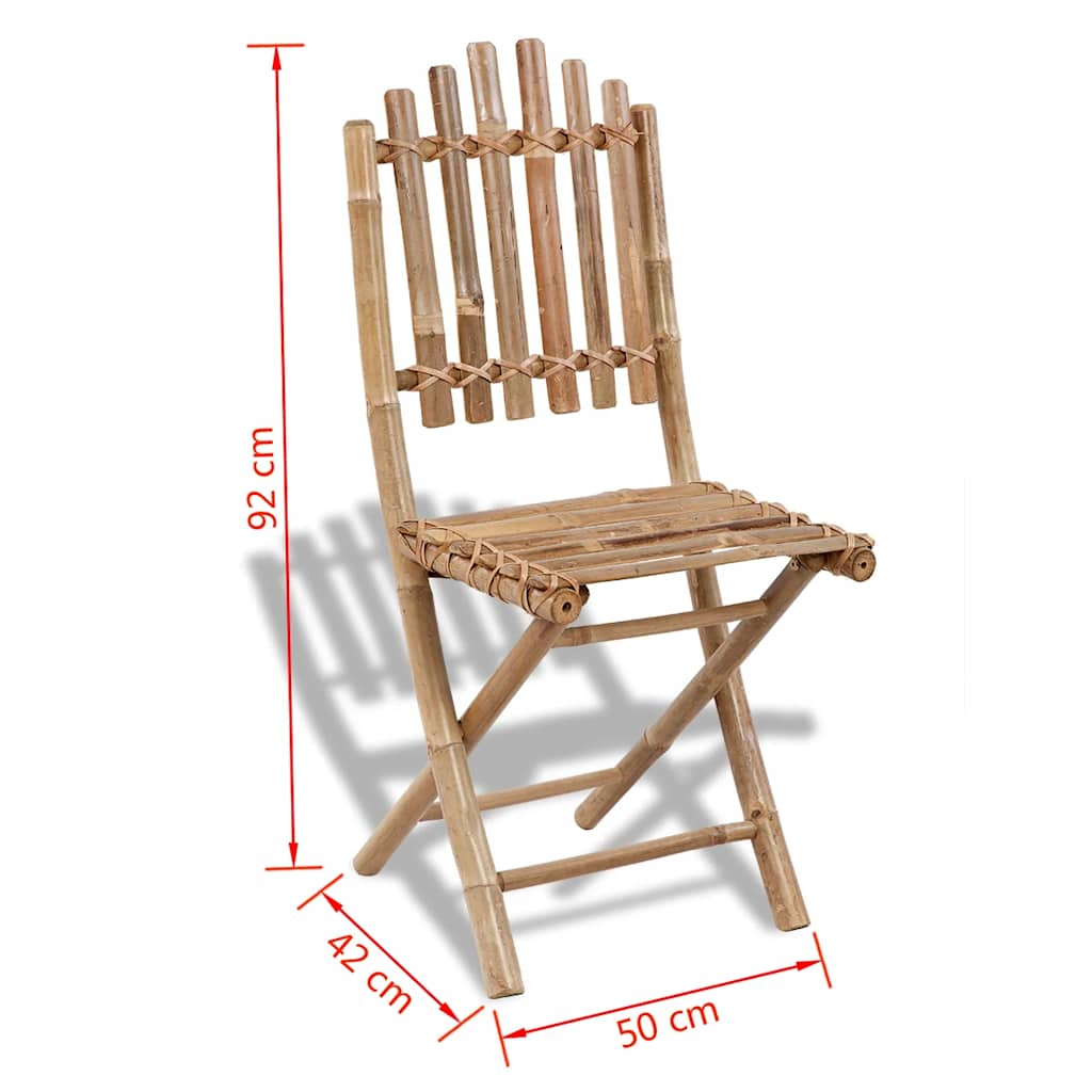 Garden Furniture Set | Natural Bamboo | Solid Bamboo | Medium | Foldable