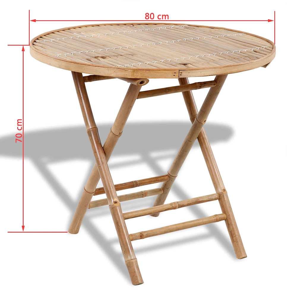 Garden Furniture Set | Natural Bamboo | Solid Bamboo | Medium | Foldable