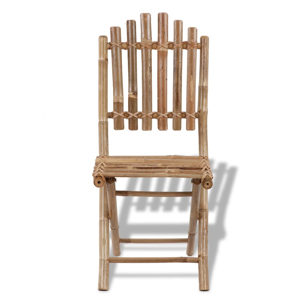 Garden Chair | Set of 2 | Bamboo | Solid bamboo | Medium | Foldable
