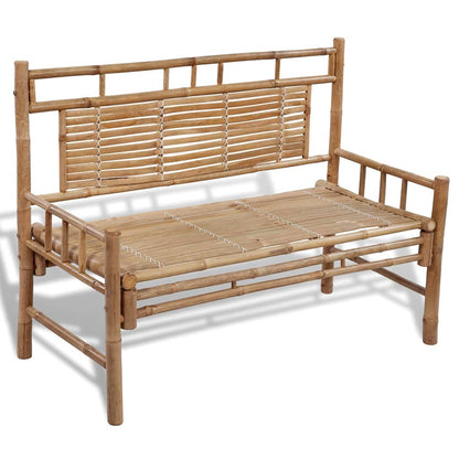 Garden Bench | Natural Bamboo | 120 cm wide | Sturdy | Garden Bench