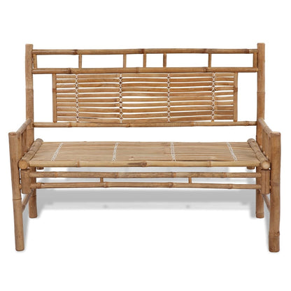 Garden Bench | Natural Bamboo | 120 cm wide | Sturdy | Garden Bench