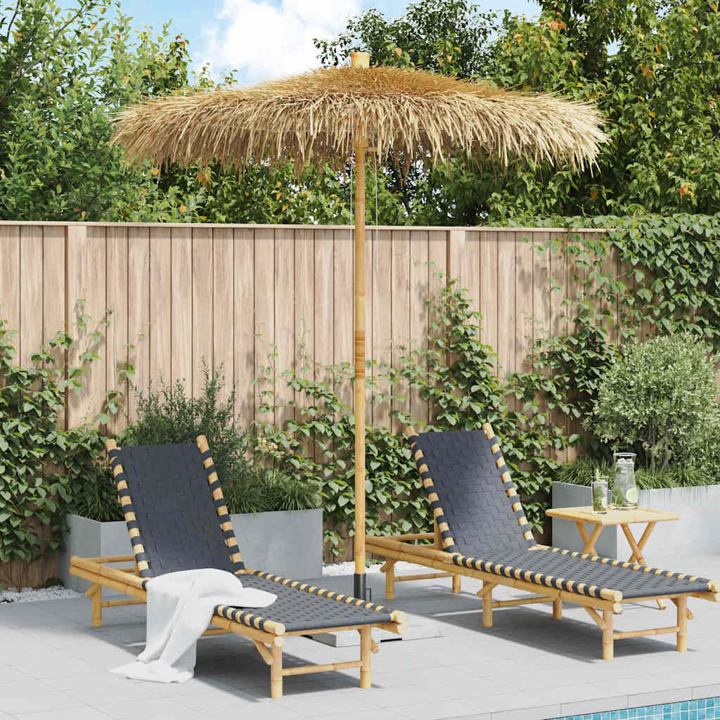 Garden Parasol | Brown | Bamboo pole, Banana leaf roof | 270 cm diameter