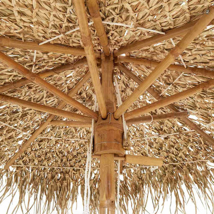 Garden Parasol | Brown | Bamboo pole, Banana leaf roof | 270 cm diameter