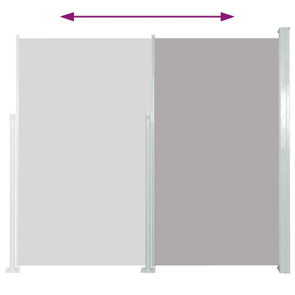 Patio Retractable Side Awning 160 x 300 cm Grey