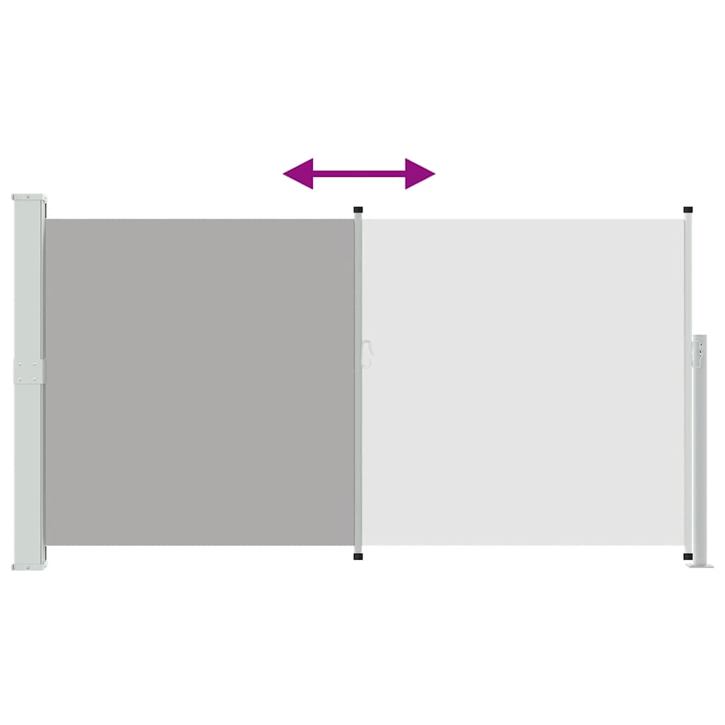 41546 vidaXL Patio Retractable Side Awning 160 x 300 cm Grey