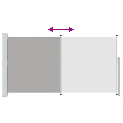 41546 vidaXL Patio Retractable Side Awning 160 x 300 cm Grey