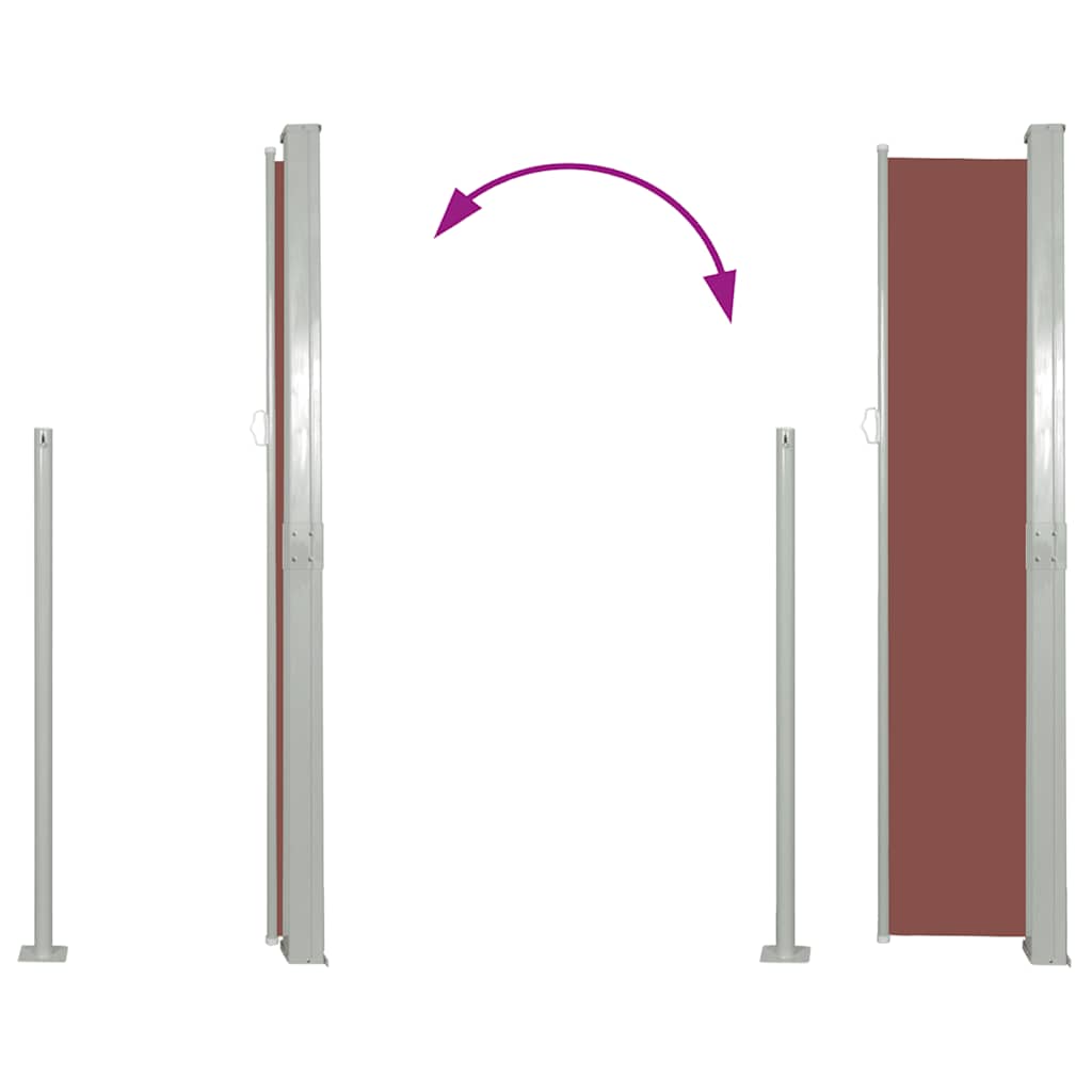 Patio Retractable Side Awning 160 x 300 cm Brown
