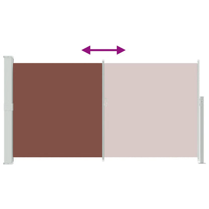 Patio Retractable Side Awning 160 x 300 cm Brown