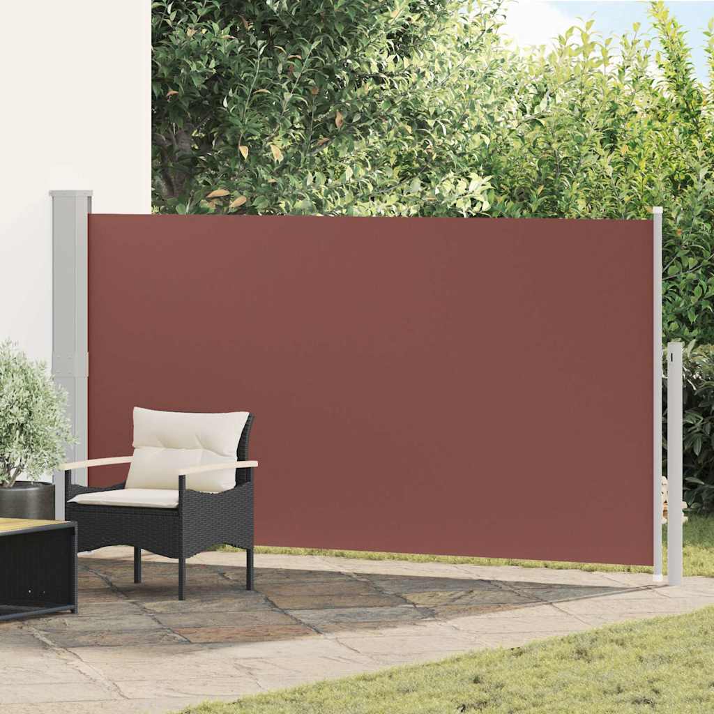 Patio Retractable Side Awning 160 x 300 cm Brown