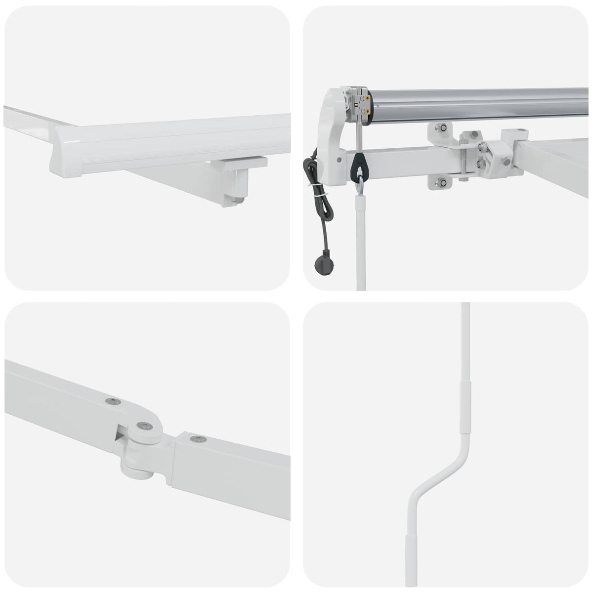 Awning Frame 4x3 m Automatic Roll-back Aluminium