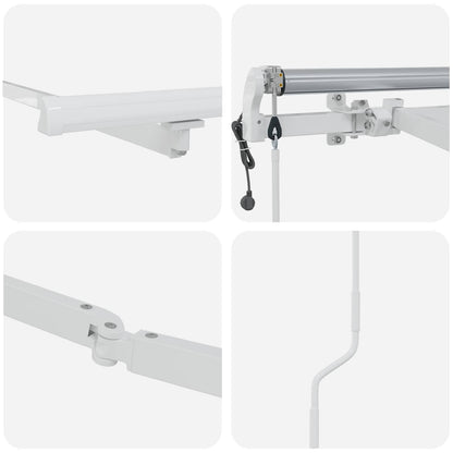 Awning Frame 4x3 m Automatic Roll-back Aluminium
