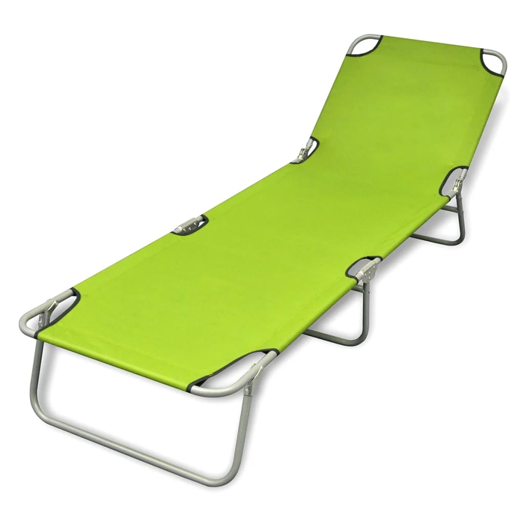 Sun Lounger | Apple Green | Polyester | One Size | Foldable | Sun Lounger