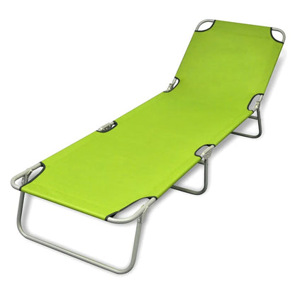 Sun Lounger | Apple Green | Polyester | One Size | Foldable | Sun Lounger