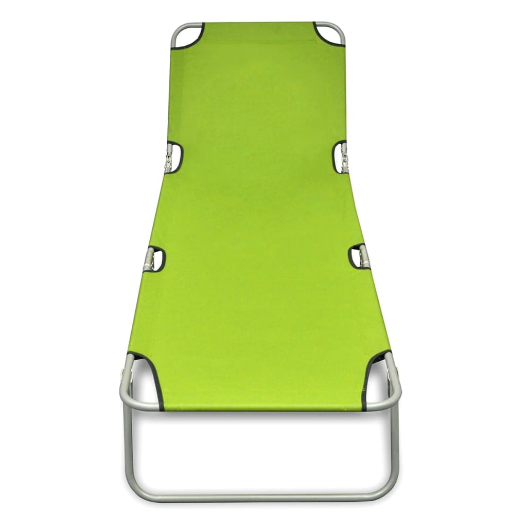 Sun Lounger | Apple Green | Polyester | One Size | Foldable | Sun Lounger
