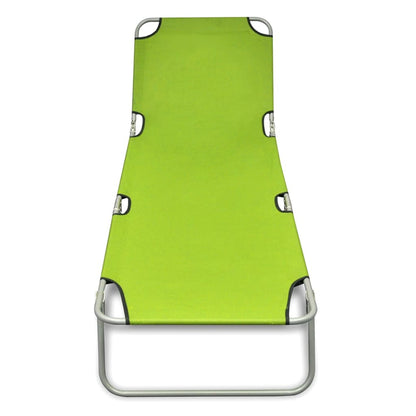 Sun Lounger | Apple Green | Polyester | One Size | Foldable | Sun Lounger