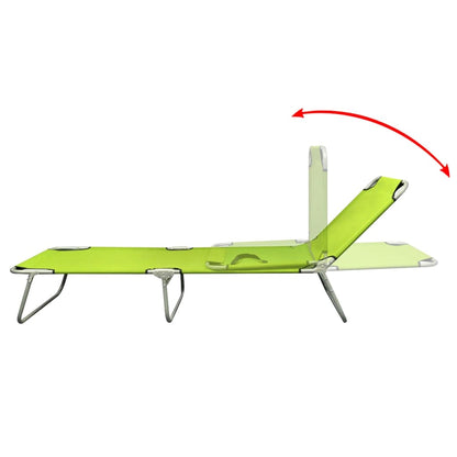 Sun Lounger | Apple Green | Polyester | One Size | Foldable | Sun Lounger
