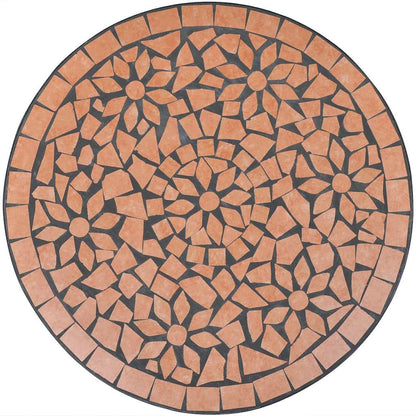 41528 vidaXL Bistro Table Terracotta 60 cm Mosaic