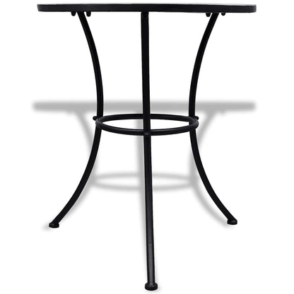 41530 vidaXL Bistro Table Blue and White 60 cm Mosaic