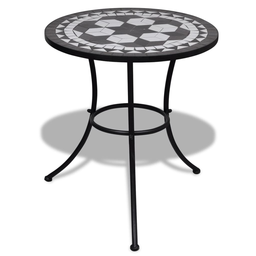 Garden Table | Black and White | Tough Powder-coated Iron