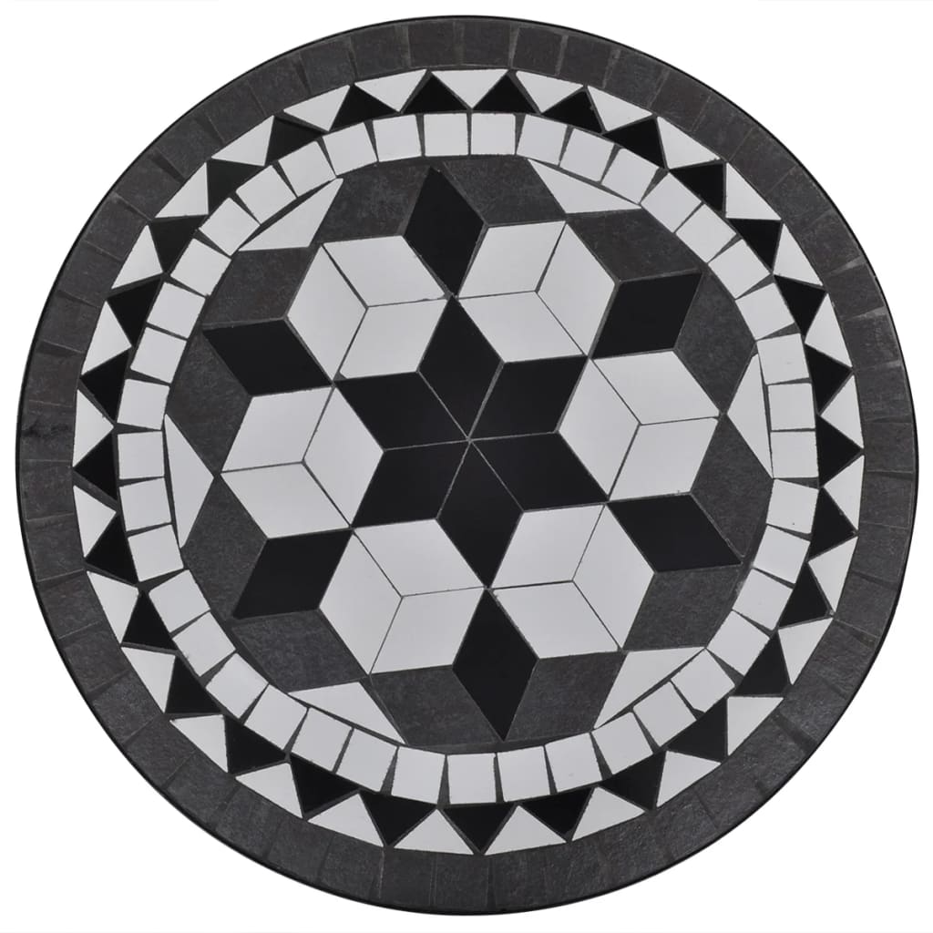 Garden Table | Black and White | Tough Powder-coated Iron
