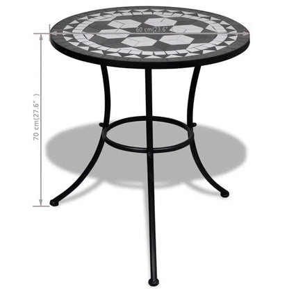 Garden Table | Black and White | Tough Powder-coated Iron