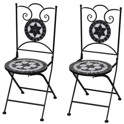 Garden Chair | Set of 2 | Black and White