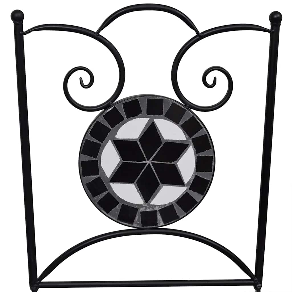 Garden Chair | Set of 2 | Black and White