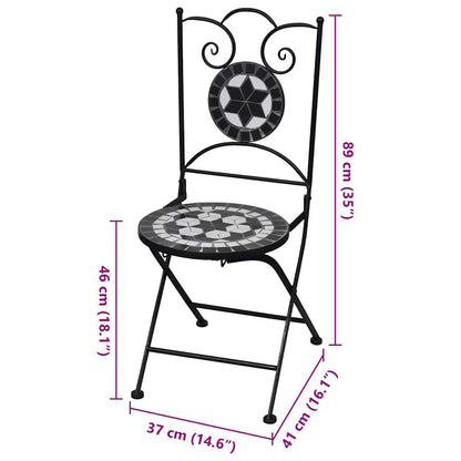 Garden Chair | Set of 2 | Black and White