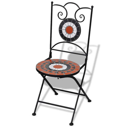 Garden Chair | Set of 2 | Terracotta | Powder-coated iron | Foldable