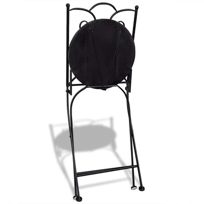 Garden Chair | Set of 2 | Terracotta | Powder-coated iron | Foldable