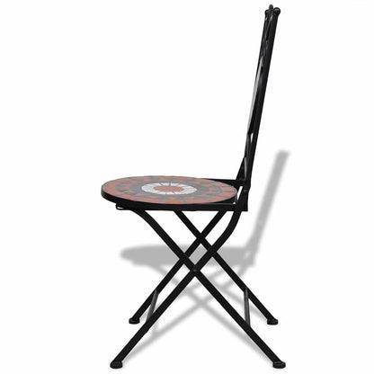 Garden Chair | Set of 2 | Terracotta | Powder-coated iron | Foldable