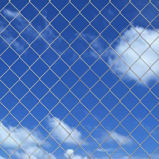 141495 vidaXL Chain Link Fence with Posts Galvanised Steel 15x1 m Silver
