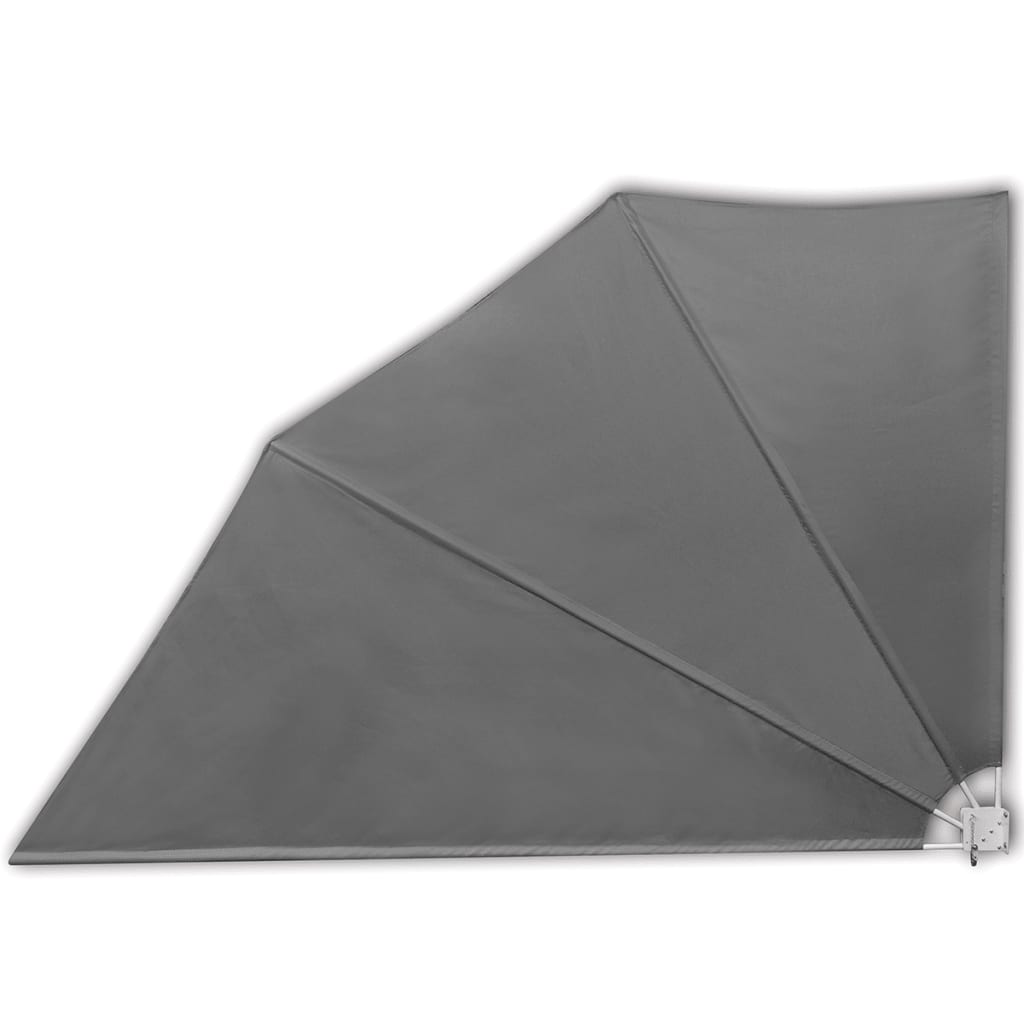 Collapsible Balcony Side Awning Grey 160x240 cm