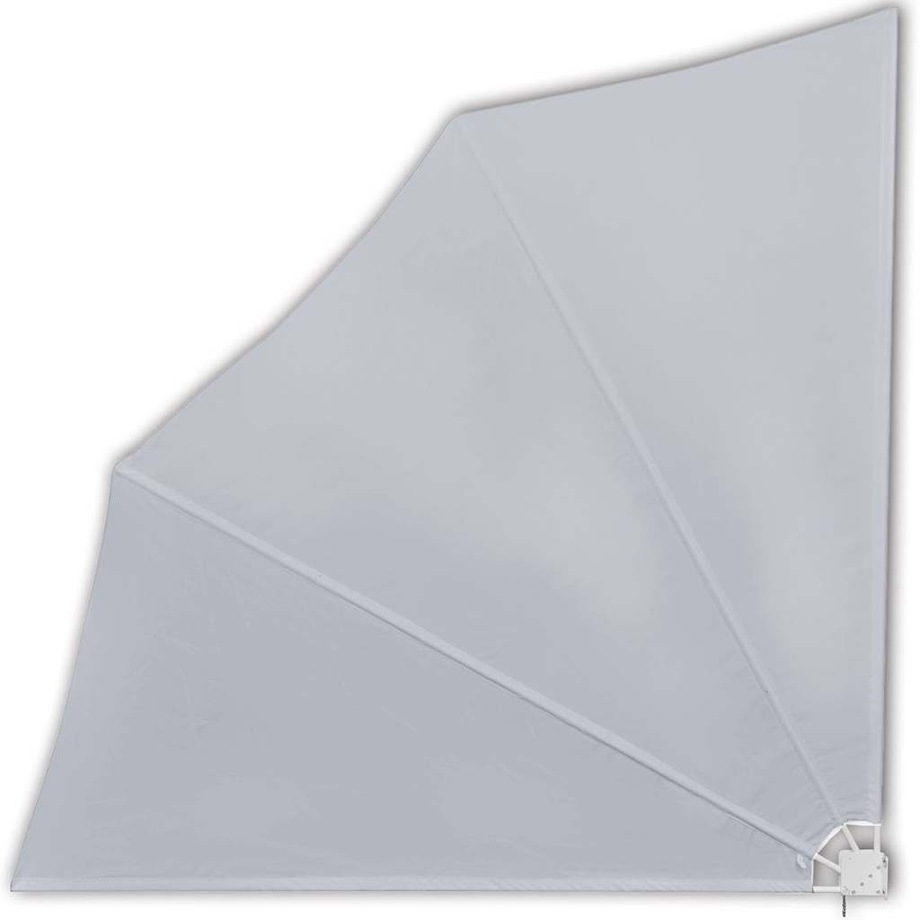 Collapsible Balcony Side Awning Grey 140x140 cm