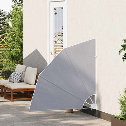 Collapsible Balcony Side Awning Grey 140x140 cm