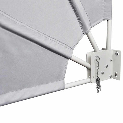 Collapsible Balcony Side Awning Grey 140x140 cm