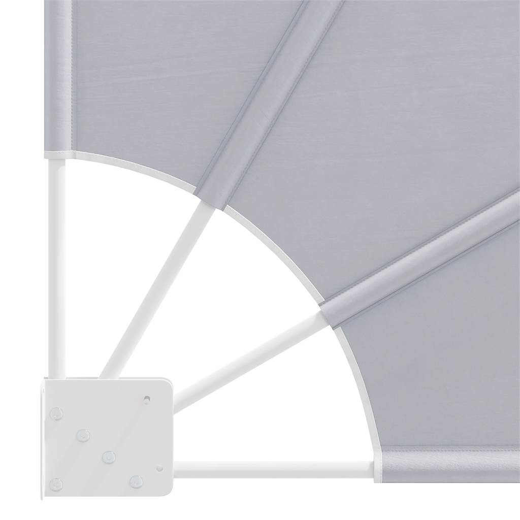 Collapsible Balcony Side Awning Grey 140x140 cm