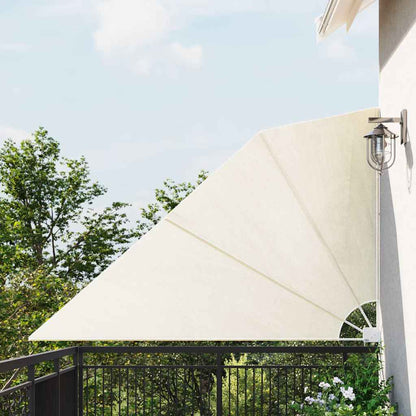 Collapsible Balcony Side Awning Cream 160x240 cm