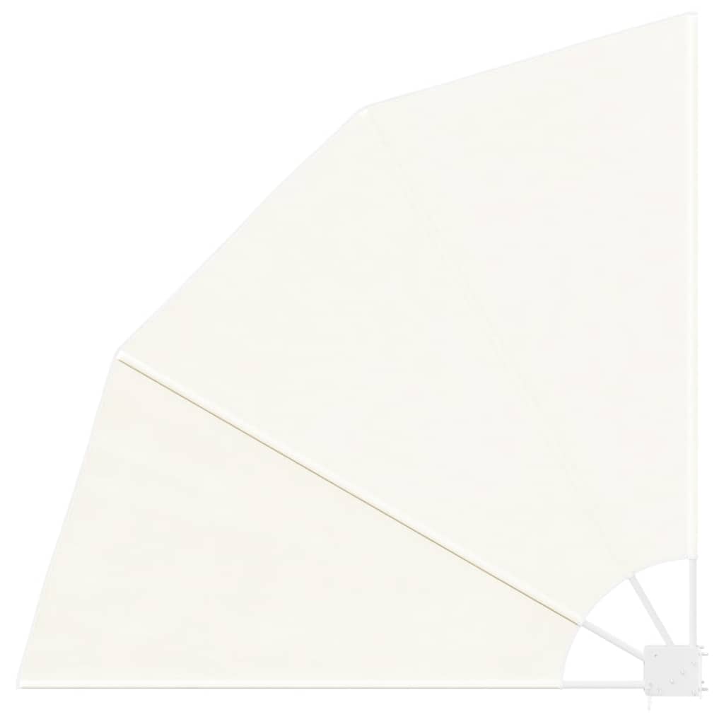 Collapsible Balcony Side Awning Cream 140x140 cm