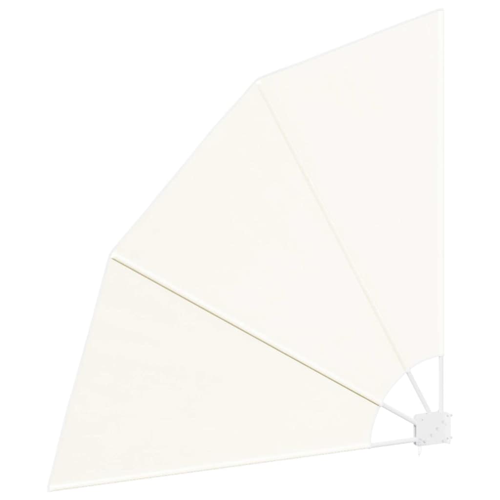 Collapsible Balcony Side Awning Cream 140x140 cm