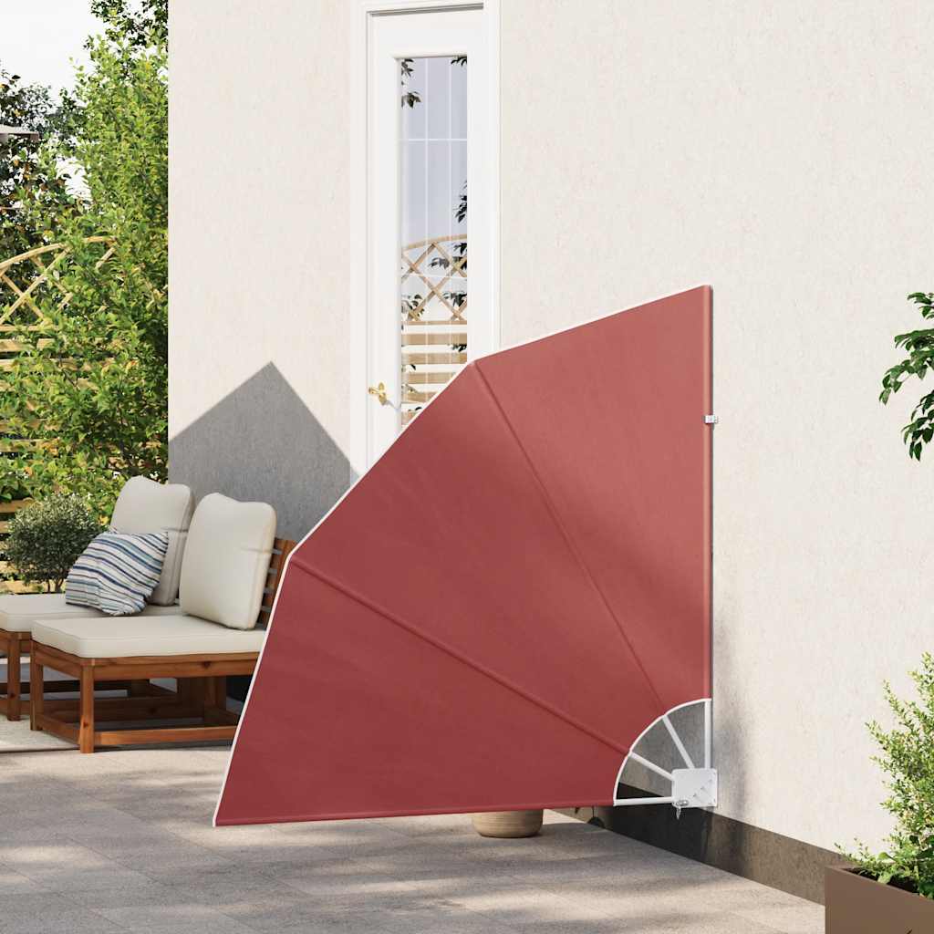 Collapsible Balcony Side Awning Terracotta 140x140 cm