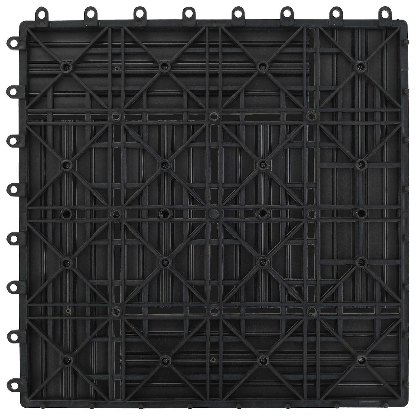 Decking Tile 11 pcs Grey 30 x 30 cm WPC